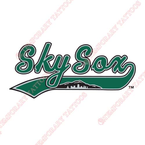 Colorado Springs Sky Sox Customize Temporary Tattoos Stickers NO.8147